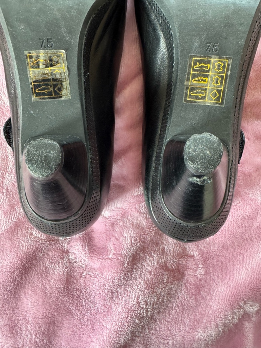 Miz Mooz Black Open-Toe Heels Size 7.5 - Picture 9 of 9